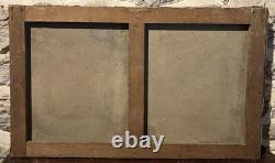 Ancienne huile sur toile XIXe Bord de mer dans les Landes ou le Pays-Basque