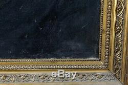 Ancienne huile sur toile portrait d'homme de qualité signée en bas à droite