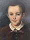 Ancienne Huile Sur Toile Portrait D'un Enfant &Eacute;cole Fran&ccedil;aise Circa 1850 46x38