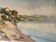 Ancienne Huile Sur Toile Sign&eacute;e, Ch&acirc;teau De Gl&eacute;riolles, Lavaux, Leman, Suisse
