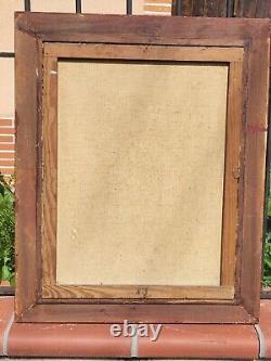 Ancienne peinture française à l'huile sur toile des cardinaux. Signé