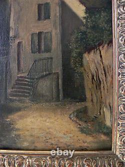 Ancienne peinture huile sur toile, impressionnisme école française fin 19ème s