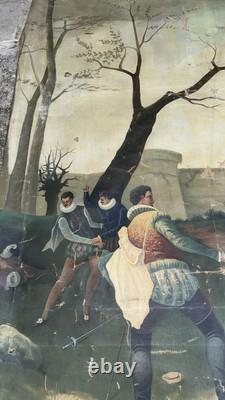 Auguste Carli (1968-1930) Marseille Grand Tableau ancien Huile sur toile