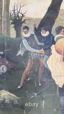 Auguste Carli (1968-1930) Marseille Grand Tableau ancien Huile sur toile