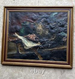 Auguste Durand-Rosé (1887-1962) La Bouillabaisse Tableau ancien huile sur toile