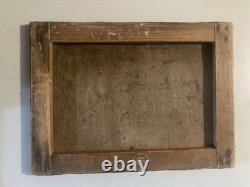 Belle Peinture Huile Portrait Sur Toile ne Art Ancien 1900 XIXE Animal Old