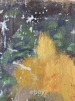 Belle peinture Huile Sur Toile Femme Aux En Provence 1950 art Ancien Signé XXe