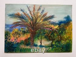 Claude Monet (fait main) dessin à l'huile sur papier ancien signé et