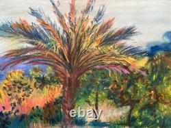 Claude Monet (fait main) dessin à l'huile sur papier ancien signé et