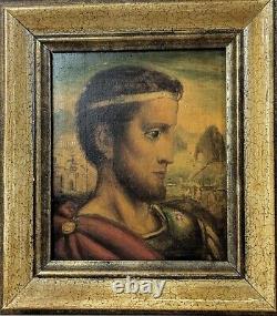 Deux Beaux tableaux anciens, huile sur bois, portraits peints vers 1900