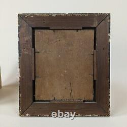 Deux Beaux tableaux anciens, huile sur bois, portraits peints vers 1900