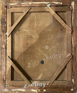 École Française XIXe Grand Portrait Homme barbu Tableau Ancien Huile Sur Toile