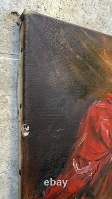 Fernand Van Hamme 1911-1976 Tableau Ancien signé HST Danseuse flamenco Seville