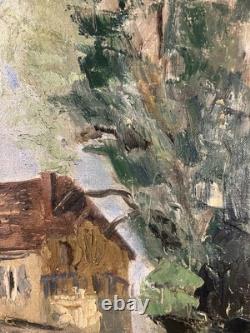 Georges LATTES (1907-1989) Ancienne huile sur toile paysage postimpressionniste