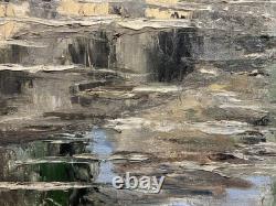 Georges LATTES (1907-1989) Ancienne huile sur toile paysage postimpressionniste