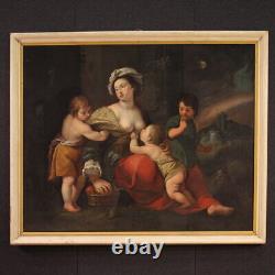 Grand tableau ancien huile sur toile peinture italienne art 17ème siècle