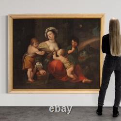 Grand tableau ancien huile sur toile peinture italienne art 17ème siècle