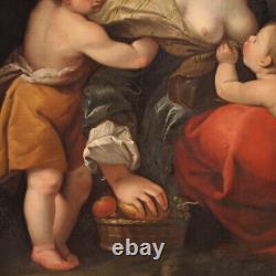 Grand tableau ancien huile sur toile peinture italienne art 17ème siècle
