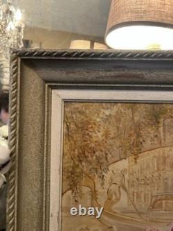 Grande Huile Sur Toile Ancienne Signée Représentant Une Composition Floral