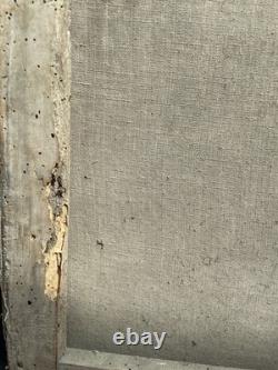 Grande Huile sur Toile XIXe Piéta Scène Religieuse Ancienne 92x64 cm