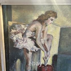 Huile Sur Isorel De Femme Signée Ancienne