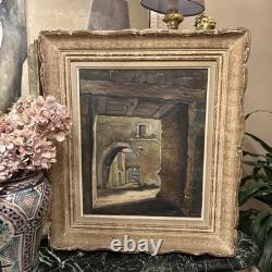 Huile Sur Panneau Ancienne Signée Représentant Une Ruel