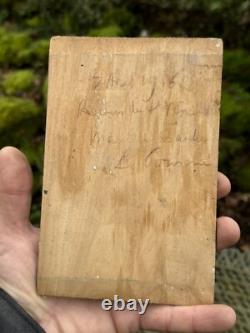 Huile Sur Panneau De Bois & Peinture Ancienne & Forêt & Arbre & Ruines