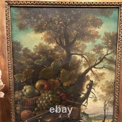 Huile Sur Toile Signée, Nature Morte Ancienne Aux Instruments De Musique