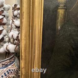 Huile Sur Toile XIX Ème s, Portrait De Vieille Femme Ancien