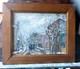 Huile Ancienne Paysage Rue Enneig&eacute;e Sign&eacute; (h Bodin Avon- B&eacute;n&eacute;zit)