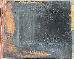 Huile sur Panneau Tableau Ancien Signé XXe 1936 Front Populaire