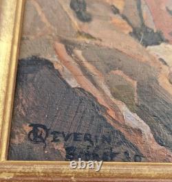 Huile sur panneau 1930 paysage marin île de Bréhat signé encadré tableau ancien