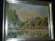 Huile Sur Panneau Bord De Marne Guingettes Bicherel Tableau Ancien Peinture