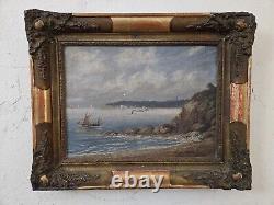 Huile sur toile Marine Tableau ancien