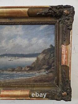 Huile sur toile Marine Tableau ancien