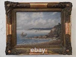 Huile sur toile Marine Tableau ancien