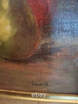 Huile sur toile Nature Morte. Ancienne. 41cmx 33 Cm