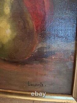 Huile sur toile Nature Morte. Ancienne. 41cmx 33 Cm