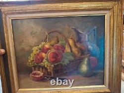 Huile sur toile Nature Morte. Ancienne. 41cmx 33 Cm