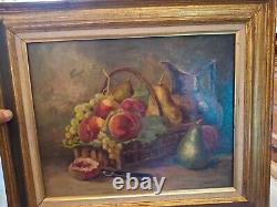 Huile sur toile Nature Morte. Ancienne. 41cmx 33 Cm