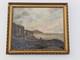 Huile Sur Toile Xixème Tableau Ancien 8f Paysage Marin Signé Encadré Marine