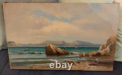 Huile sur toile ancienne Marine