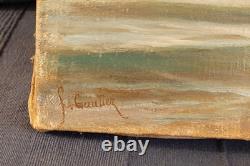 Huile sur toile ancienne Marine