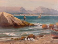 Huile sur toile ancienne Marine