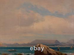 Huile sur toile ancienne Marine