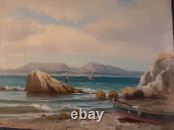 Huile sur toile ancienne Marine