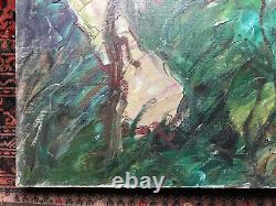 Huile sur toile ancienne. Nandor Vagh-Weinmann. Le fort de Socoa