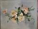 Huile Sur Toile Ancienne Rose Signe Grimaldi
