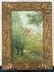 Huile Sur Toile Maroufl&eacute;e Sign&eacute;e E L'huillier Paysage Suisse Lancy Cadre Ancien