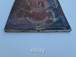 Huile sur toile nature morte cubisme signé à restaurer HST tableau ancien